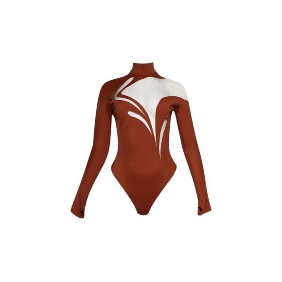 Mugler Tops - Mugler Sienna Swirly Bodysuit - NWT
